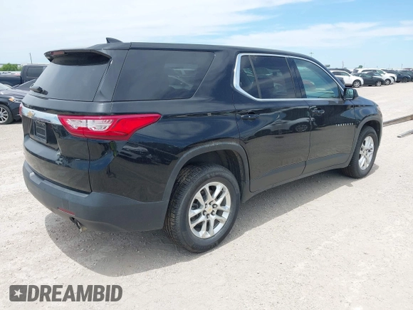 2019 Chevrolet Traverse LS z VIN 1GNERFKWXKJ301749, wystawiony jako IAAI lot #42017638 z przebiegiem 98 408 mil mil oraz . Historia ofert i sprzedaży dostępna na DreamBid. Obrazek 4.