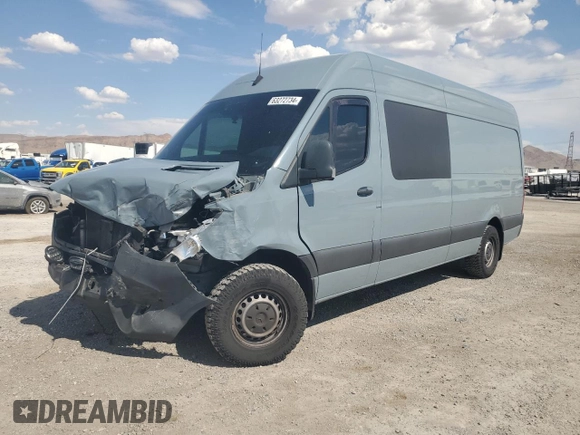 2020 Mercedes-Benz Sprinter Cargo with VIN W1W4ECHY4LT037686, listed as a Copart auction lot 63272734 with 180,277 mi miles and Salvage Title. Bid and sale history available at carsss.com. Image 1.