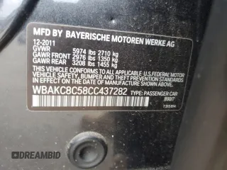 2012 BMW 7 Series 750Li xDrive с VIN WBAKC8C58CC437282, выставлен на аукционе Copart как лот 53988995 с пробегом 68 003 миль миль и На запчасти • Non repairable. История ставок и продаж доступна на DreamBid. Изображение 12.