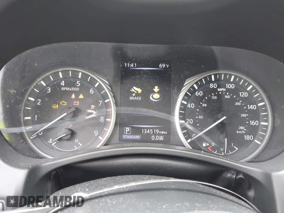2018 Infiniti Q50 3.0t LUXE with VIN JN1EV7AR3JM438408, listed as a IAAI auction lot 42196488 with 134,519 mi miles. Bid and sale history available at carsss.com. Image 7.