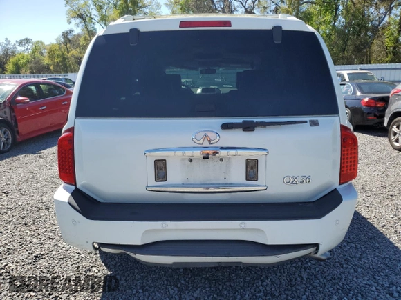 2007 Infiniti QX56 with VIN 5N3AA08AX7N802022, listed as a Copart auction lot 48762465 with 0 mi miles and Salvage Title. Bid and sale history available at carsss.com. Image 6.