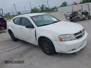 2010 Dodge Avenger SXT with VIN 1B3CC4FB4AN121656, listed as a IAAI auction lot 42028206 with 283,457 mi miles. Bid and sale history available at carsss.com. Image 1.