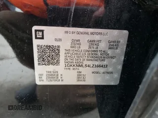 2020 GMC Acadia SLT with VIN 1GKKNMLS4LZ166413, listed as a Copart auction lot 44147565 with 50,672 mi miles and Salvage Title. Bid and sale history available at DreamBid. Image 13.