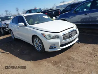 2015 Infiniti Q50 Premium with VIN JN1BV7AR9FM403544, listed as a IAAI auction lot 41739851 with 151,576 mi miles. Bid and sale history available at carsss.com. Image 1.