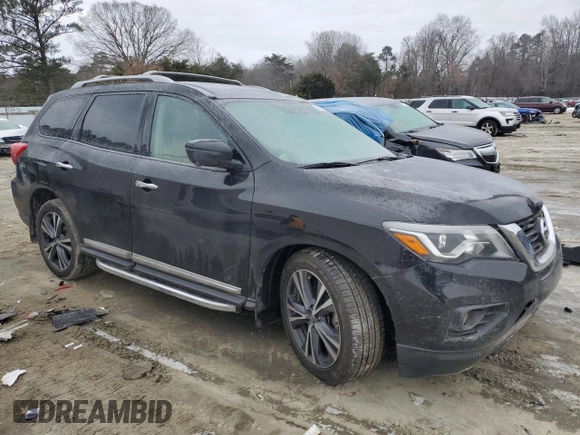 2020 Nissan Pathfinder Platinum with VIN 5N1DR2DM0LC599657, listed as a Copart auction lot 88320685 with Not provided miles and Salvage title. Bid and sale history available at DreamBid. Image 4.