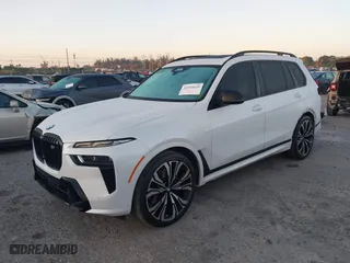 2024 BMW X7 M60i with VIN 5UX33EM06R9S83619, listed as a IAAI auction lot 41444610 with 29,509 mi miles. Bid and sale history available at carsss.com. Image 2.