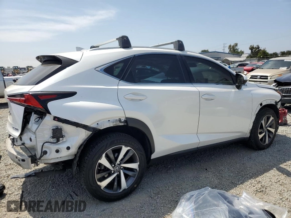 2020 Lexus NX 300 with VIN JTJDARBZ9L5012781, listed as a Copart auction lot 59105205 with 50,421 mi miles and Salvage title. Bid and sale history available at DreamBid. Image 3.