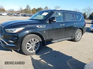 2018 Infiniti QX80 with VIN JN8AZ2NF7J9663781, listed as a IAAI auction lot 41685502 with 112,876 mi miles and . Bid and sale history available at DreamBid. Image 17.