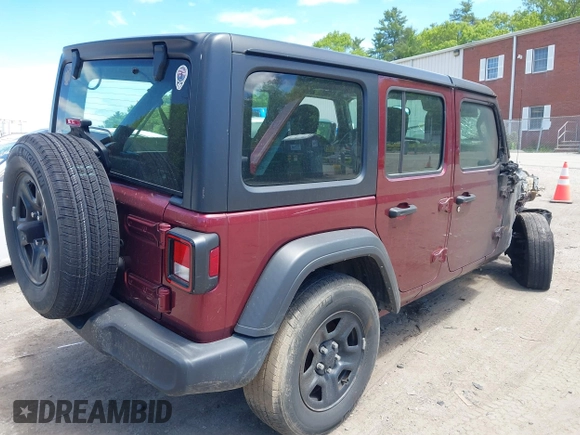 2021 Jeep Wrangler Unlimited Willys with VIN 1C4HJXDG2MW847850, listed as a IAAI auction lot 42291545 with Not provided miles and . Bid and sale history available at DreamBid. Image 4.