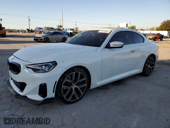 2022 BMW 2 Series 230i with VIN 3MW23CM04N8C67454, listed as a Copart auction lot 74141554 with 32,676 mi miles and Salvage Title. Bid and sale history available at carsss.com. Image 1.