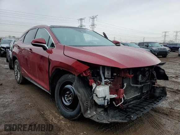 2020 Lexus RX with VIN 2T2JGMDA4LC047239, listed as a Copart auction lot 47558355 with 28,253 mi miles and Salvage Title. Bid and sale history available at carsss.com. Image 4.