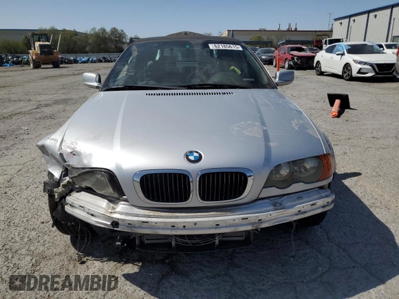 2001 BMW 3 Series 325Ci with VIN WBABS33451JY50461, listed as a Copart auction lot 62185615 with Not provided miles and Salvage title. Bid and sale history available at DreamBid. Image 5.