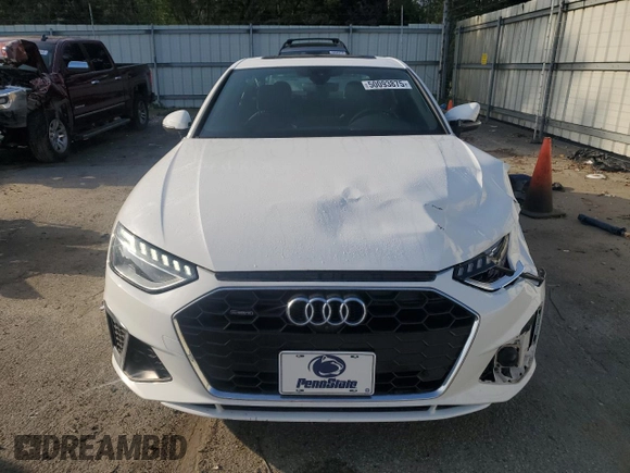 2023 Audi A4 S line Premium Plus with VIN WAUEAAF42PA020089, listed as a Copart auction lot 50093875 with 43,576 mi miles and Salvage Title. Bid and sale history available at DreamBid. Image 5.