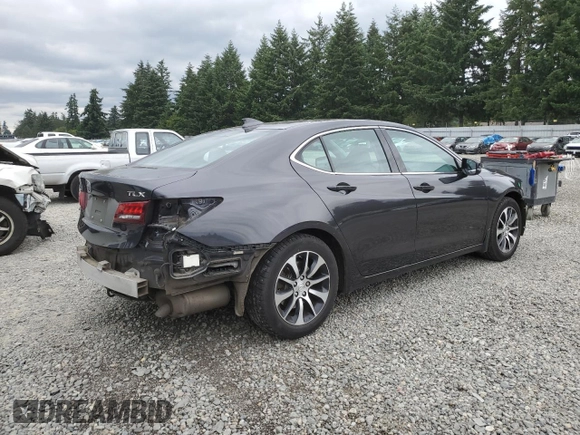 2015 Acura TLX Technology with VIN 19UUB1F55FA003713, listed as a Copart auction lot 61175075 with 108,605 mi miles and Salvage title. Bid and sale history available at DreamBid. Image 3.