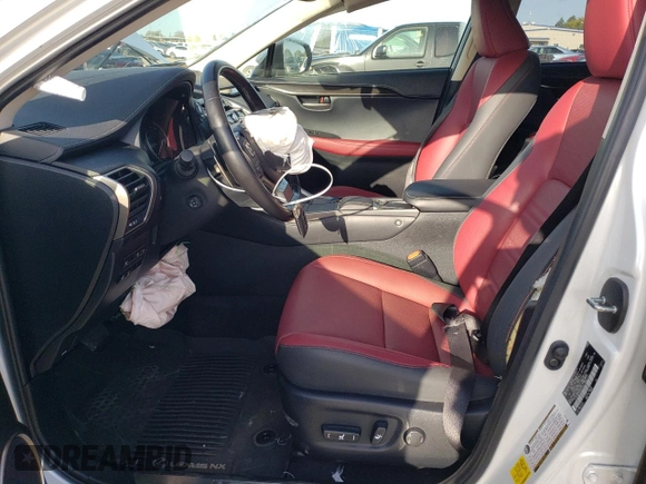 2021 Lexus NX 300h with VIN JTJGJRDZ0M5014172, listed as a Copart auction lot 52176455 with 43,644 mi miles and Salvage Title. Bid and sale history available at DreamBid. Image 7.