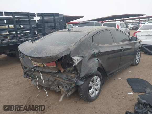 2016 Hyundai Elantra SE with VIN 5NPDH4AE5GH688876, listed as a IAAI auction lot 41545604 with 141,138 mi miles. Bid and sale history available at carsss.com. Image 4.
