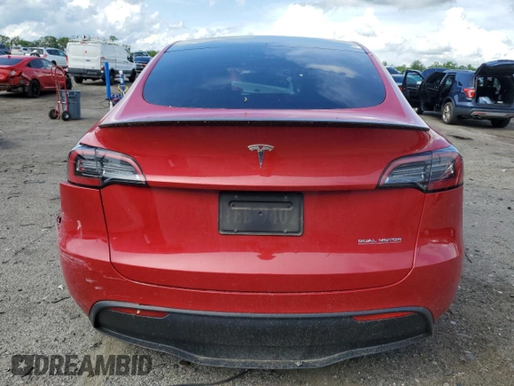 2022 Tesla Model Y Performance with VIN 7SAYGDEF6NF337996, listed as a Copart auction lot 56039515 with 16,468 mi miles and Salvage title. Bid and sale history available at DreamBid. Image 12.