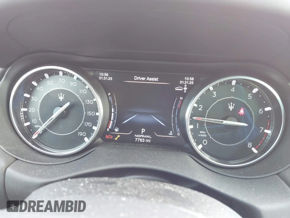 2023 Maserati Levante S with VIN ZN661YUS1PX423803, listed as a IAAI auction lot 41421215 with 7,763 mi miles. Bid and sale history available at carsss.com. Image 7.