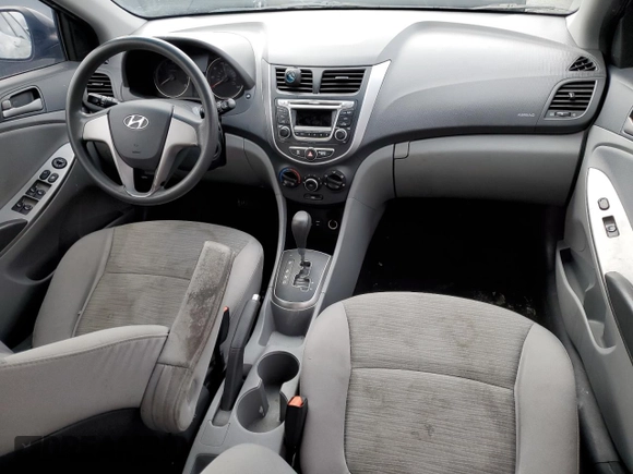 2015 Hyundai Accent GLS with VIN KMHCT4AEXFU817530, listed as a Copart auction lot 84663344 with 125,410 mi miles and Salvage Title. Bid and sale history available at carsss.com. Image 8.
