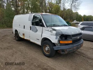 2006 Chevrolet Express Cargo z VIN 1GCHG35U761242721, wystawiony jako Copart lot #75036204 z przebiegiem 253 979 mil mil oraz Czysty tytuł • Clean title. Historia ofert i sprzedaży dostępna na DreamBid. Obrazek 4.