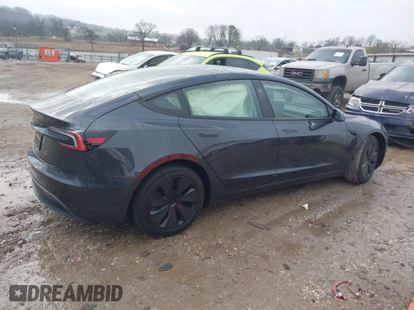 2025 Tesla Model 3 Long Range with VIN 5YJ3E1EA5SF911256, listed as a IAAI auction lot 41509976 with 1,806 mi miles. Bid and sale history available at carsss.com. Image 12.