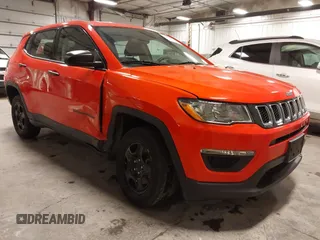 2018 Jeep Compass Sport with VIN 3C4NJDAB3JT402254, listed as a IAAI auction lot 41830273 with 73,274 mi miles and . Bid and sale history available at DreamBid. Image 1.