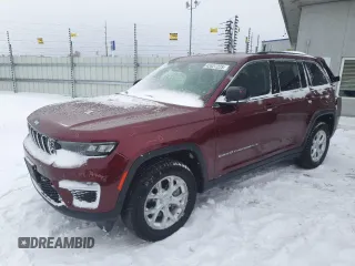 2023 Jeep Grand Cherokee Limited z VIN 1C4RJHBG7PC578618, wystawiony jako Copart lot #43427225 z przebiegiem 55 283 mil mil oraz Szkoda całkowita • Salvage title. Historia ofert i sprzedaży dostępna na DreamBid. Obrazek 1.