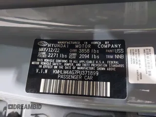 2023 Hyundai Elantra SEL с VIN KMHLM4AG7PU371899, выставлен на аукционе IAAI как лот 42391825 с пробегом 36 849 миль миль и . История ставок и продаж доступна на DreamBid. Изображение 9.