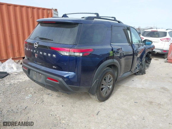 2024 Nissan Pathfinder SV with VIN 5N1DR3BA3RC201851, listed as a IAAI auction lot 41364260 with 17,282 mi miles. Bid and sale history available at carsss.com. Image 4.