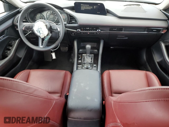 2025 Mazda 3 S Carbon Edition with VIN 3MZBPBCM2SM455573, listed as a Copart auction lot 54517615 with 3,844 mi miles and Clean Title. Bid and sale history available at DreamBid. Image 8.