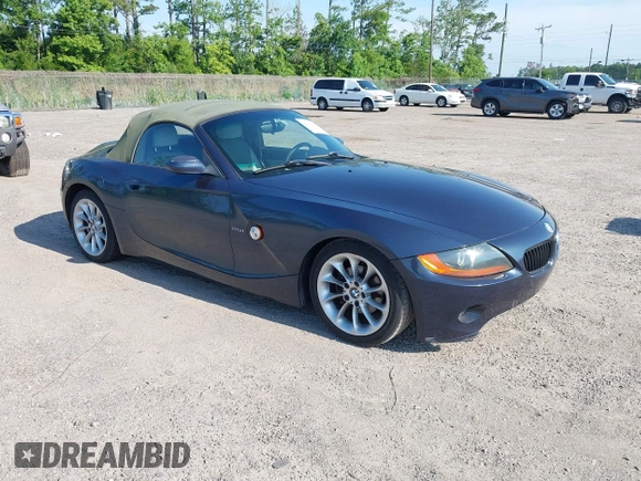 2003 BMW Z4 2.5i with VIN 4USBT33463LS45396, listed as a IAAI auction lot 42323284 with 183,343 mi miles and . Bid and sale history available at DreamBid. Image 1.