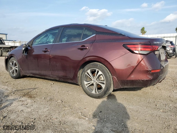 2021 Nissan Sentra SV with VIN 3N1AB8CV8MY205388, listed as a Copart auction lot 44813885 with 40,503 mi miles and Salvage Title. Bid and sale history available at carsss.com. Image 2.