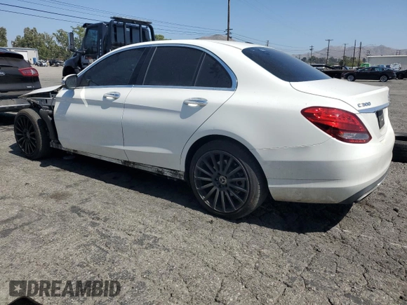 2018 Mercedes-Benz C 300 with VIN 55SWF4JB6JU250408, listed as a Copart auction lot 57645405 with 161,557 mi miles and Salvage title. Bid and sale history available at DreamBid. Image 2.