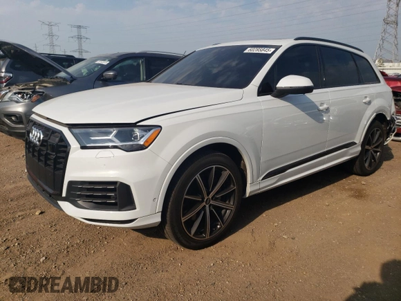 2022 Audi Q7 Premium Plus z VIN WA1LXBF72ND008376, wystawiony jako Copart lot #60285845 z przebiegiem 36 713 mil mil oraz Szkoda całkowita • Salvage title. Historia ofert i sprzedaży dostępna na DreamBid. Obrazek 1.