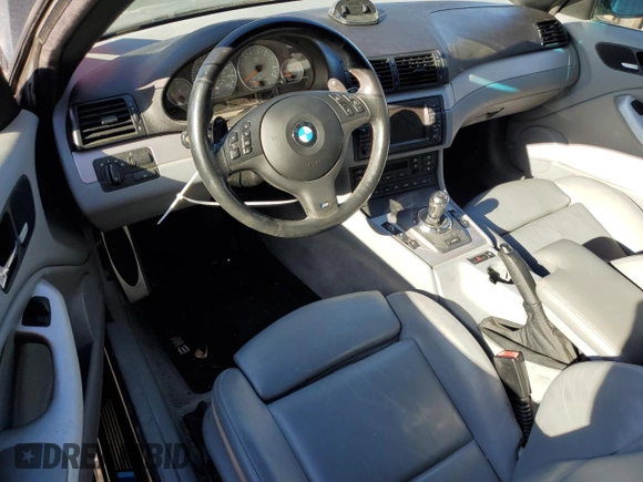 2003 BMW 3 Series M3 with VIN WBSBR93413PK03677, listed as a Copart auction lot 79610934 with 0 mi miles and Salvage Title. Bid and sale history available at carsss.com. Image 8.