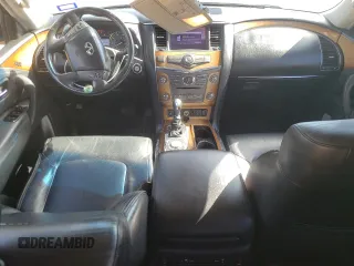 2012 Infiniti QX56 7-passenger with VIN JN8AZ2NF6C9518069, listed as a Copart auction lot 77857344 with 159,575 mi miles and Salvage Title. Bid and sale history available at carsss.com. Image 8.