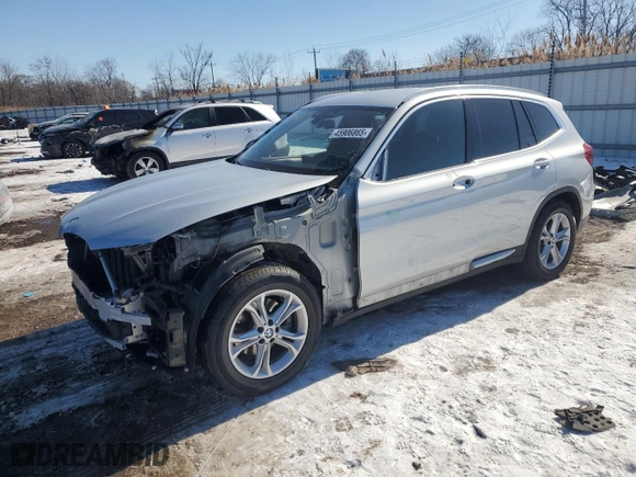 2019 BMW X3 sDrive30i with VIN 5UXTR7C55KLR50096, listed as a Copart auction lot 45906865 with 61,280 mi miles and Salvage Title. Bid and sale history available at carsss.com. Image 1.