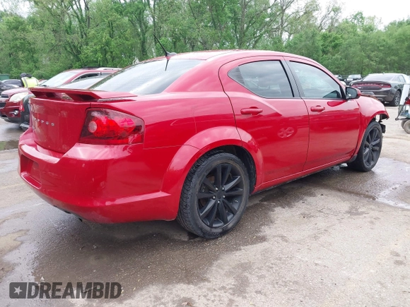2013 Dodge Avenger SXT with VIN 1C3CDZCB6DN620092, listed as a IAAI auction lot 42119548 with 69,028 mi miles and . Bid and sale history available at DreamBid. Image 4.