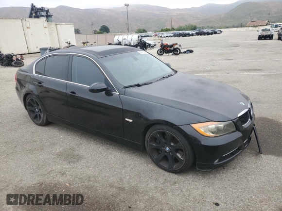 2007 BMW 3 Series 335i with VIN WBAVB73547VF54459, listed as a Copart auction lot 59791315 with 127,018 mi miles and Salvage title. Bid and sale history available at DreamBid. Image 4.