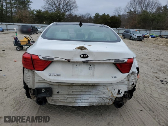 2015 Kia K900 Luxury with VIN KNALW4D44F6022215, listed as a Copart auction lot 47285215 with 94,702 mi miles and Salvage Title. Bid and sale history available at carsss.com. Image 6.