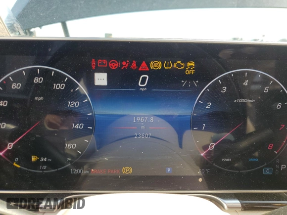 2021 Mercedes-Benz S 580 with VIN W1K6G7GB2MA045758, listed as a Copart auction lot 51275465 with 23,607 mi miles and Salvage Title. Bid and sale history available at DreamBid. Image 9.