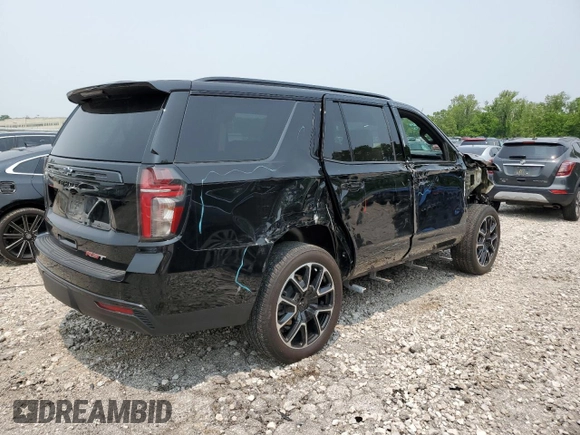 2023 Chevrolet Tahoe RST with VIN 1GNSKRKD5PR299764, listed as a Copart auction lot 58205815 with 19,550 mi miles and Salvage title. Bid and sale history available at DreamBid. Image 3.