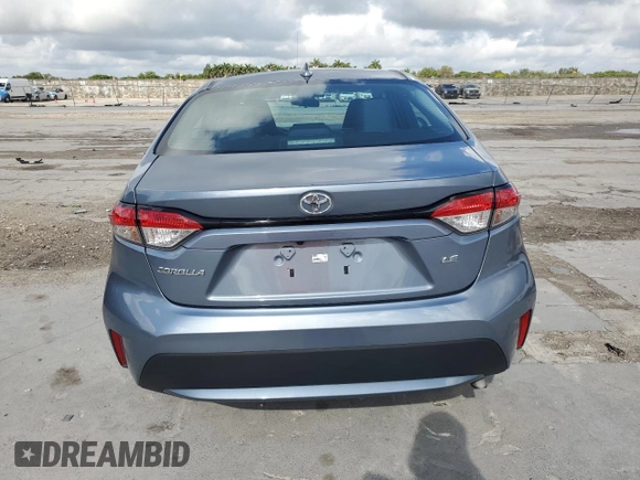 2022 Toyota Corolla LE with VIN 5YFEPMAE3NP366745, listed as a Copart auction lot 50605785 with 0 mi miles and Salvage Title. Bid and sale history available at carsss.com. Image 6.