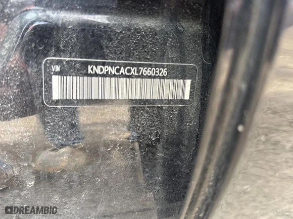 2020 Kia Sportage EX with VIN KNDPNCACXL7660326, listed as a Copart auction lot 54874135 with 222,224 mi miles and Salvage Title. Bid and sale history available at carsss.com. Image 10.