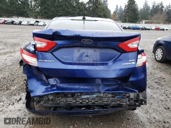 2016 Ford Fusion SE Hybrid with VIN 3FA6P0LU8GR343207, listed as a Copart auction lot 84234924 with 143,601 mi miles and Salvage title. Bid and sale history available at DreamBid. Image 6.