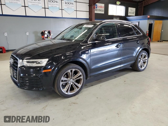 2017 Audi Q3 Prestige with VIN WA1GCCFS0HR002185, listed as a Copart auction lot 76092414 with 100,171 mi miles and Salvage Title. Bid and sale history available at carsss.com. Image 1.