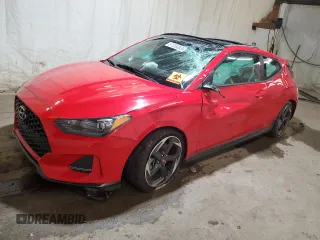 2019 Hyundai Veloster Turbo R-Spec with VIN KMHTH6AB8KU013806, listed as a Copart auction lot 67036063 with 15,599 mi miles. Bid and sale history available at carsss.com. Image 1.