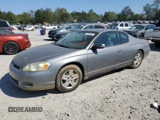 2006 Chevrolet Monte Carlo LS with VIN 2G1WJ15K769212716, listed as a Copart auction lot 75084664 with 0 mi miles and Salvage Title. Bid and sale history available at carsss.com. Image 1.