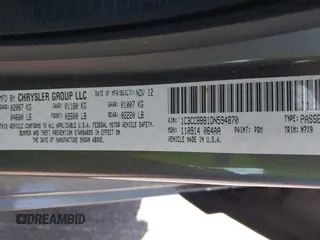 2013 Chrysler 200 Touring with VIN 1C3CCBBB1DN594870, listed as a IAAI auction lot 42207111 with 109,815 mi miles and . Bid and sale history available at DreamBid. Image 9.