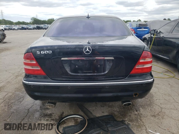 2002 Mercedes-Benz S-Class 6.0L with VIN WDBNG78J82A253733, listed as a Copart auction lot 66176834 with 9,151 mi miles and Salvage Title. Bid and sale history available at carsss.com. Image 6.